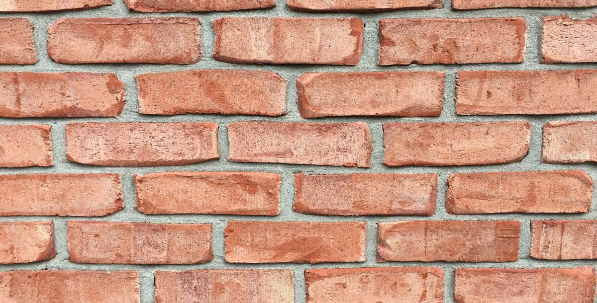 A wall of bricks and mortar